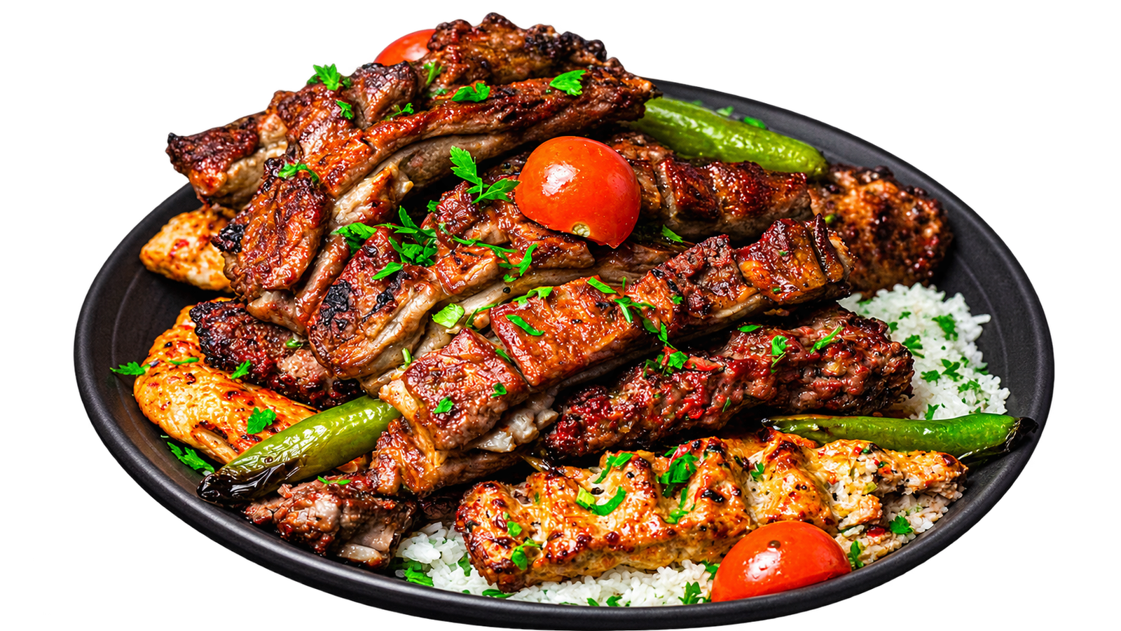 Assiette généreuse de viandes grillées
